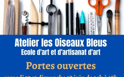 Invitation aux portes ouvertes de l’Atelier les Oiseaux Bleus, Ecole d’Art et d’Artisanat d’Art de Cormeilles-en-Vexin